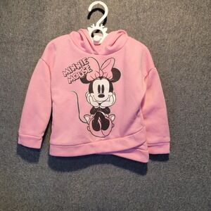 Kids Pink Minnie Mouse Hoodie Sweatshirt Disney Junior Size 4T